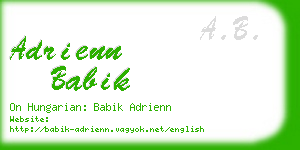 adrienn babik business card